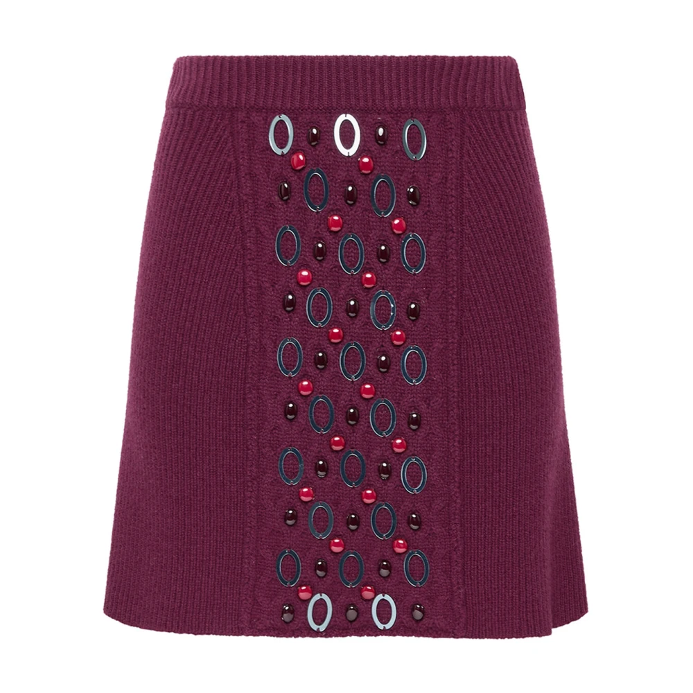 Maliparmi Lila Jewel Wool Skirt