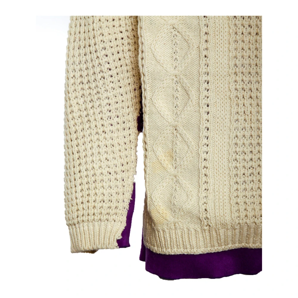 Needles Round-neck Knitwear Beige Heren