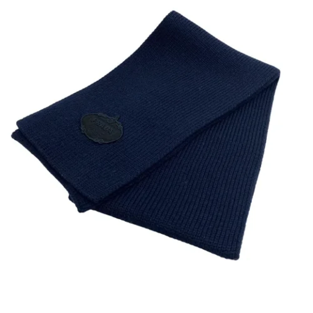 Prada Vintage Pre-owned Silk scarves Blue Dames