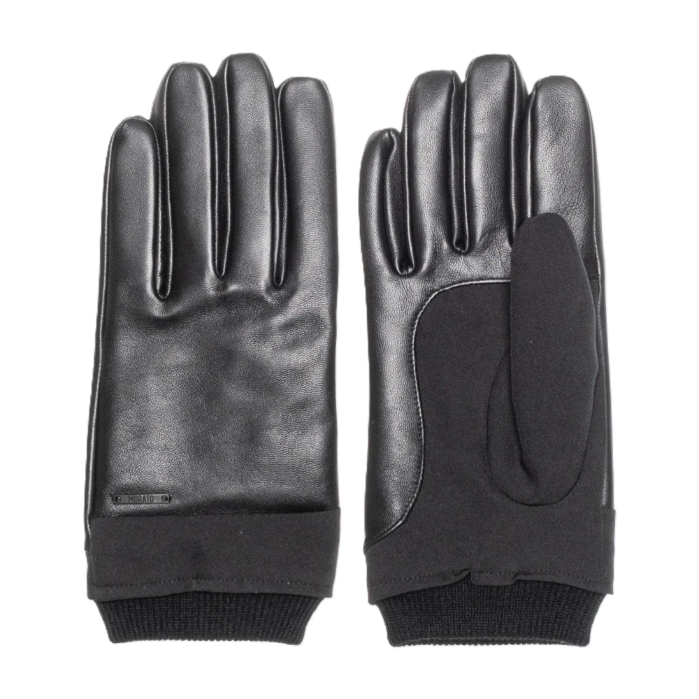 Antony Morato Leren en Stoffen Handschoenen Black Unisex