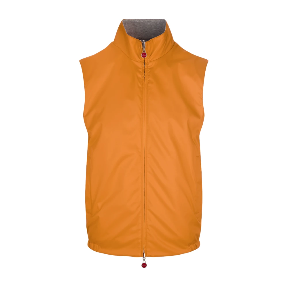 Kiton Oranje Polyester Viscose Elastaan Mode Orange Heren