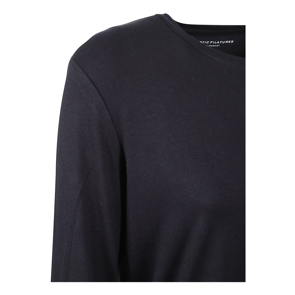 majestic filatures Blauwe Viscose Elastaan T-shirts en Polos Blue Dames