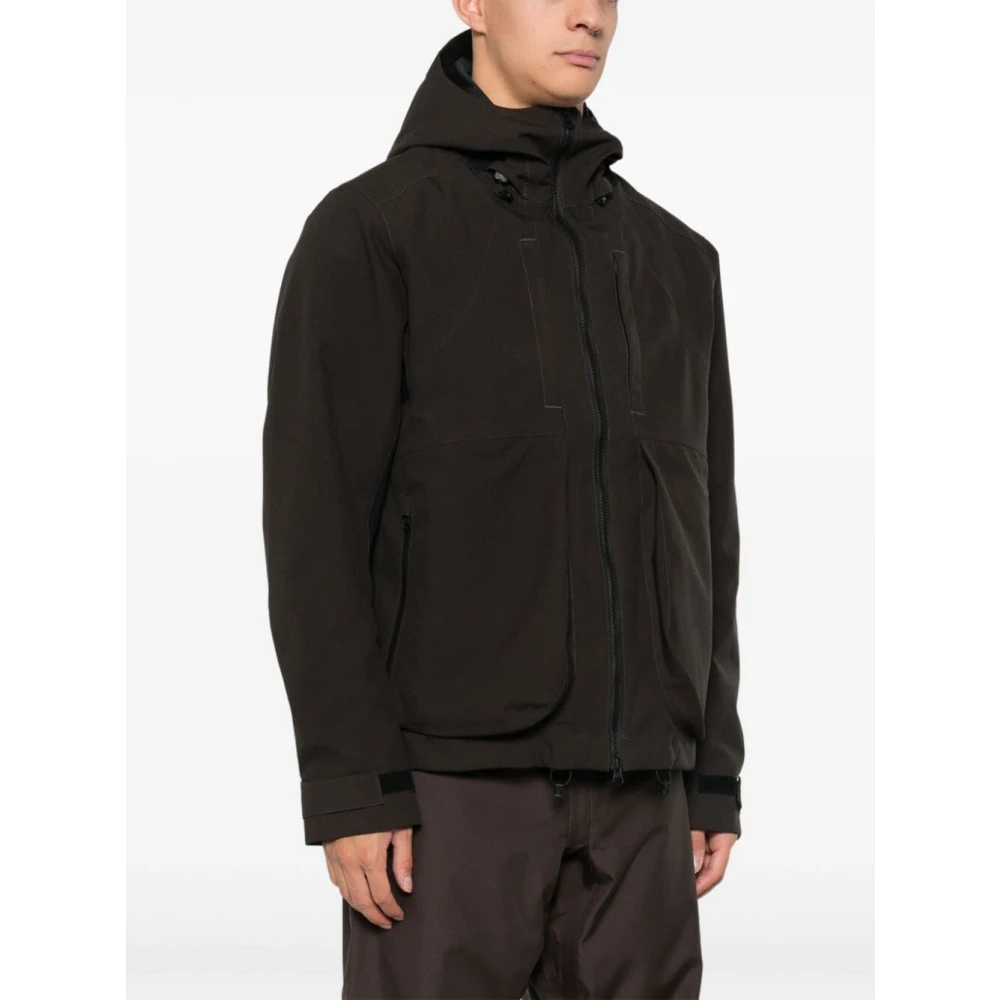 Gr10K Skeleton Shell Waterdichte Hoodie Jas Gray Heren