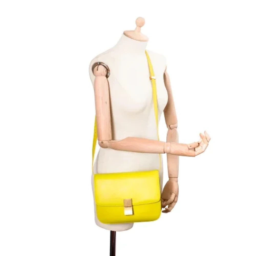Celine Vintage Pre-owned Leather celine-bags Yellow Dames