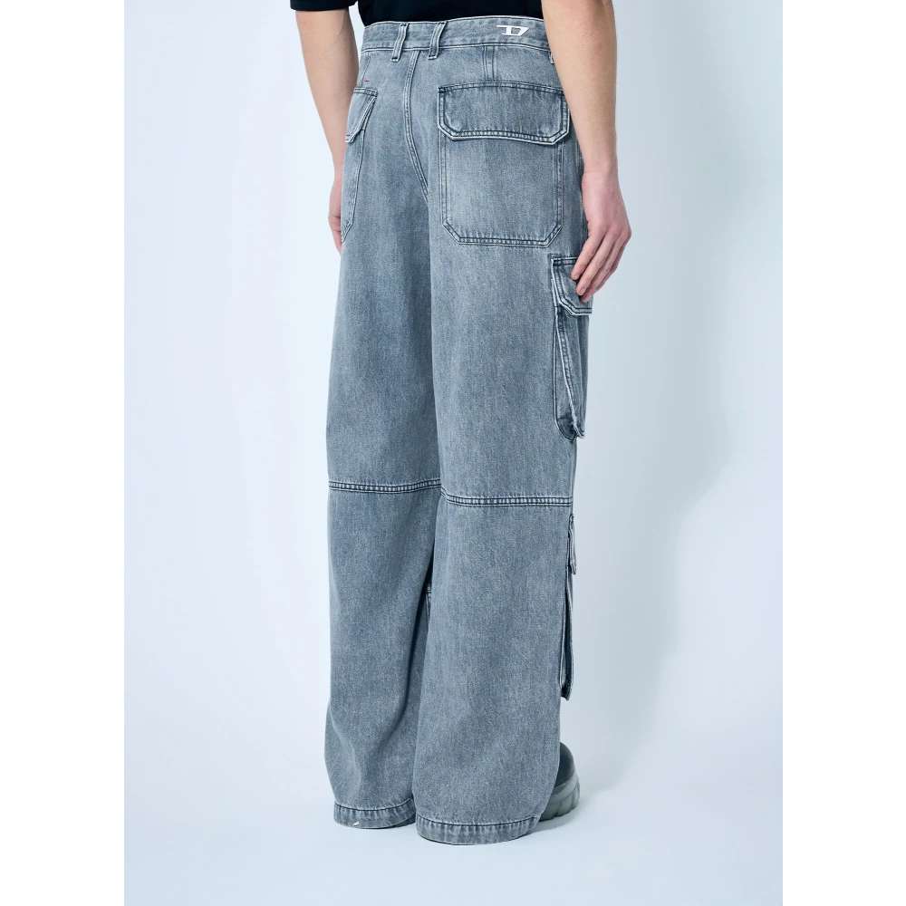 Diesel Cargo Jeans met D-Touch Stijl Gray Heren