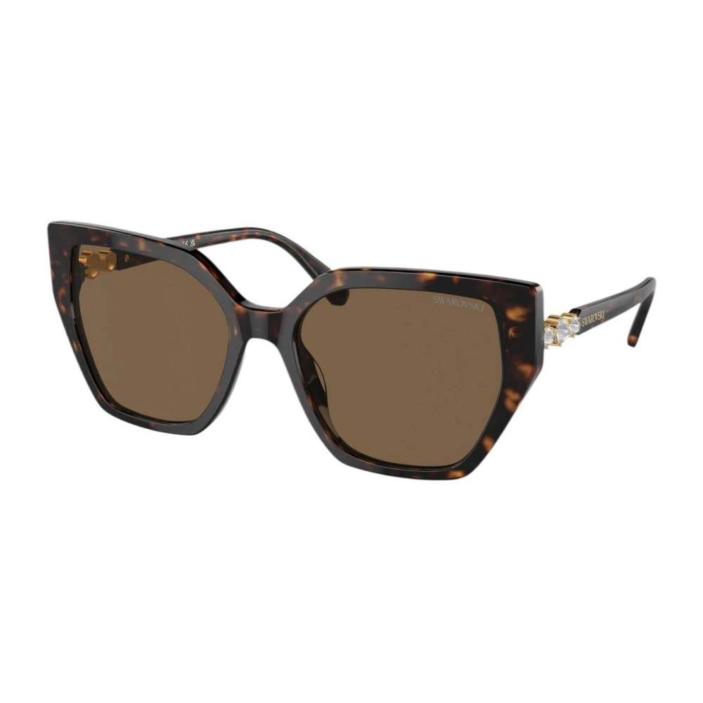 Swarovski Woman Sunglass SK6016 - Frame color: Dark Havana, Lens color: Dark Brown - Image 5