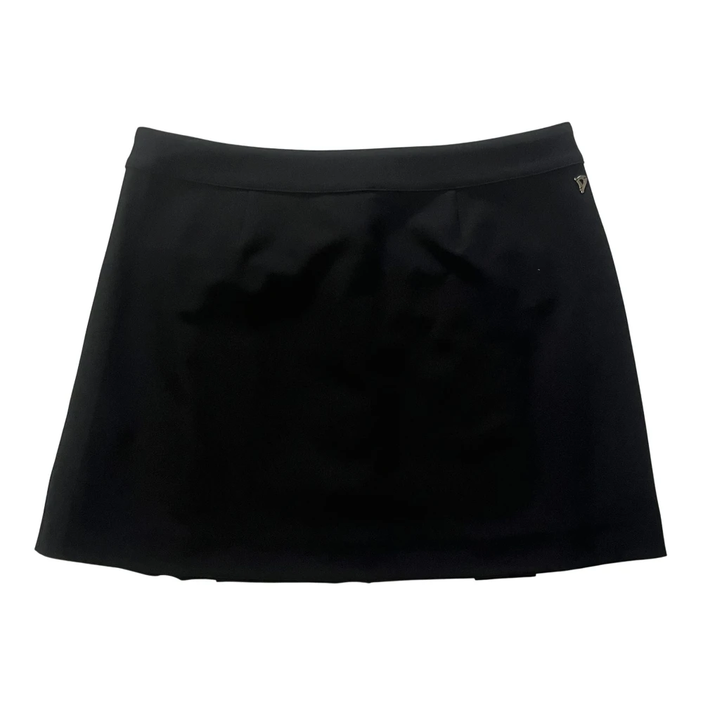 Dondup Korte rok in zachte stof Black Dames