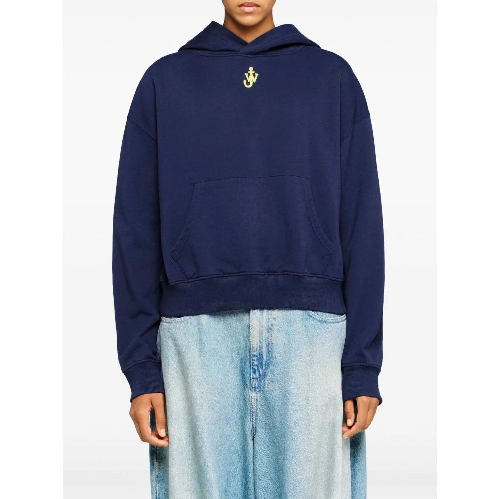 JW Anderson Blauwe Anker Logo Sweater Hoodie Blue Dames
