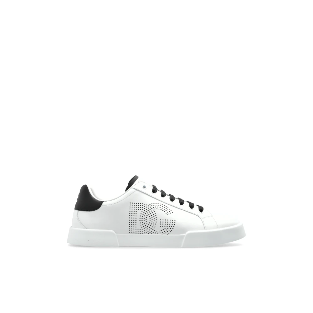 Dolce & Gabbana Men's White Sneakers, 6 Uk, Sport Shoes Portofino