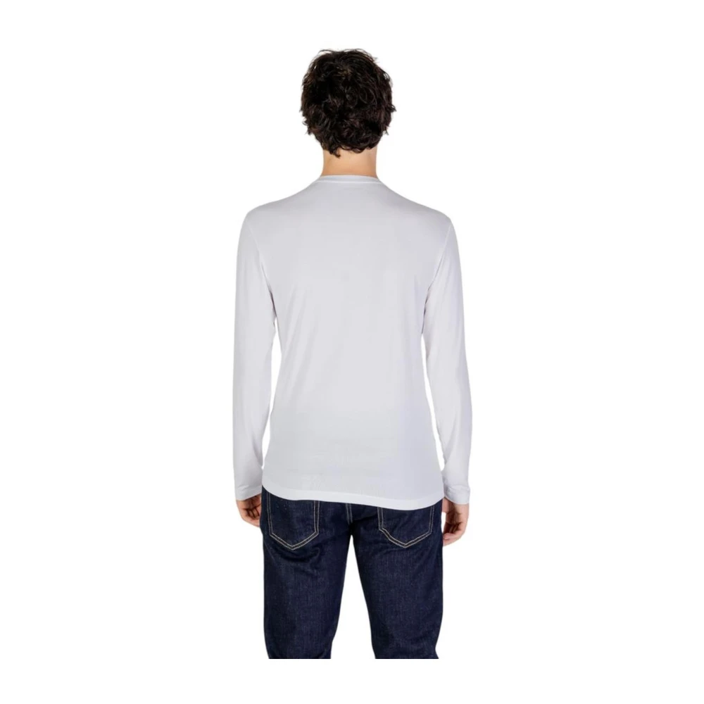 Emporio Armani Witte Modal Blend Shirt Heren Polo White Heren