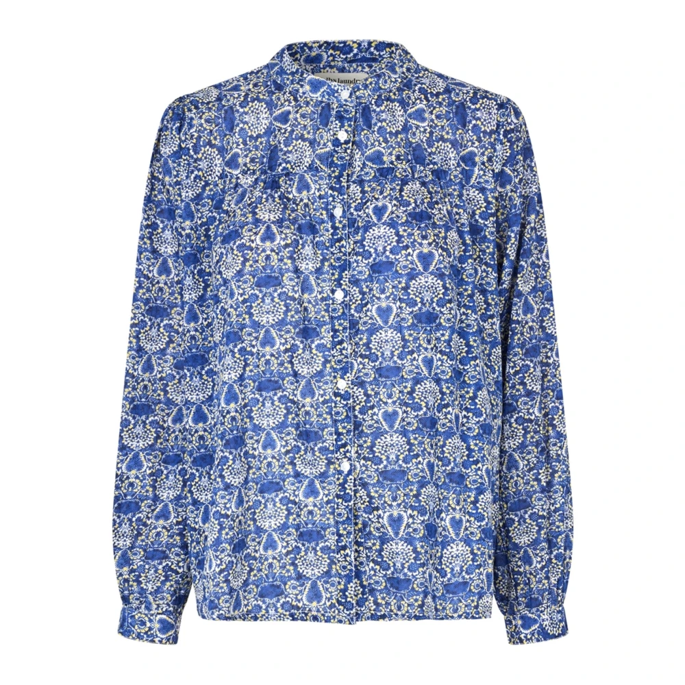Lollys Laundry Pofmouw Shirt Blauw Blue Dames