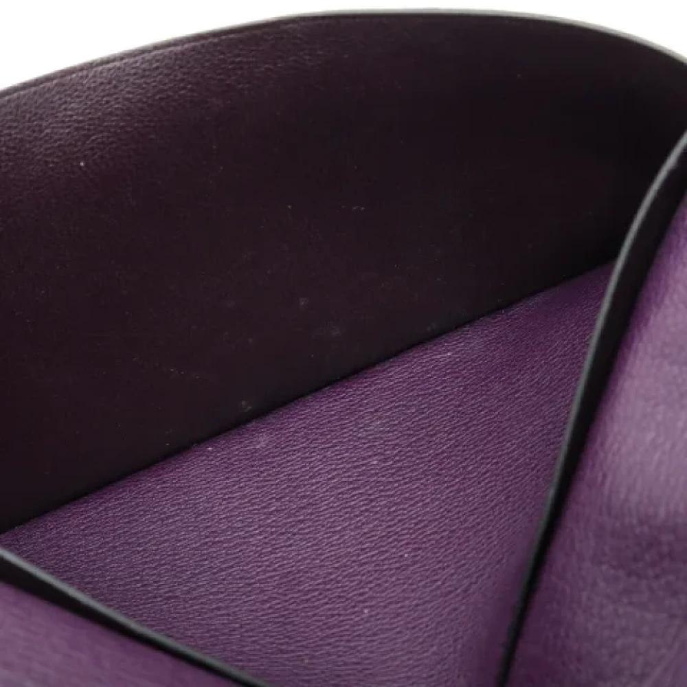 Hermès Vintage Pre-owned Leather wallets Purple Dames