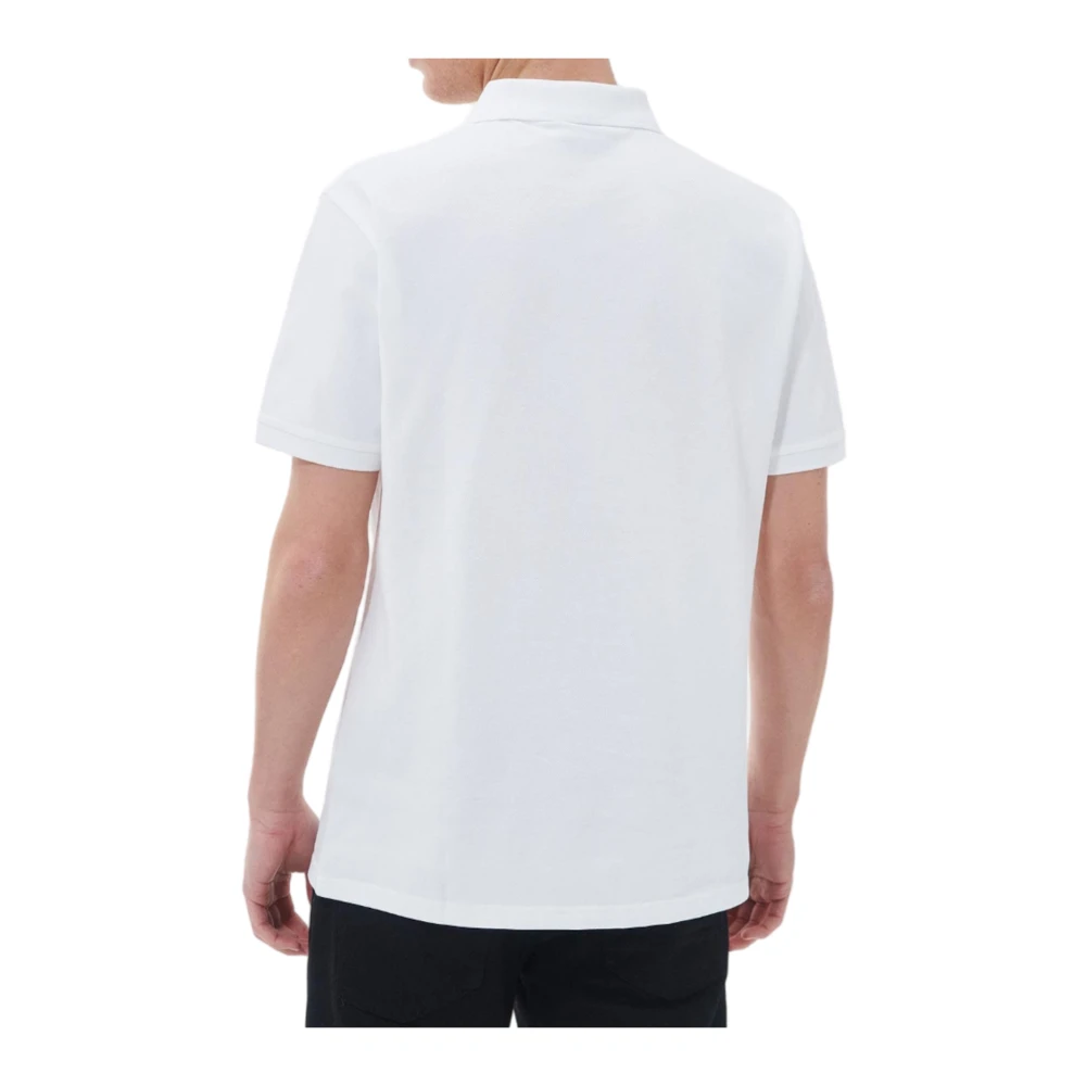 Barbour Essential Polo White Heren