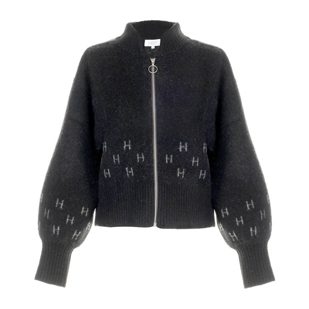 Hést Women's Black Cardigans, 2XL, Short Jacket