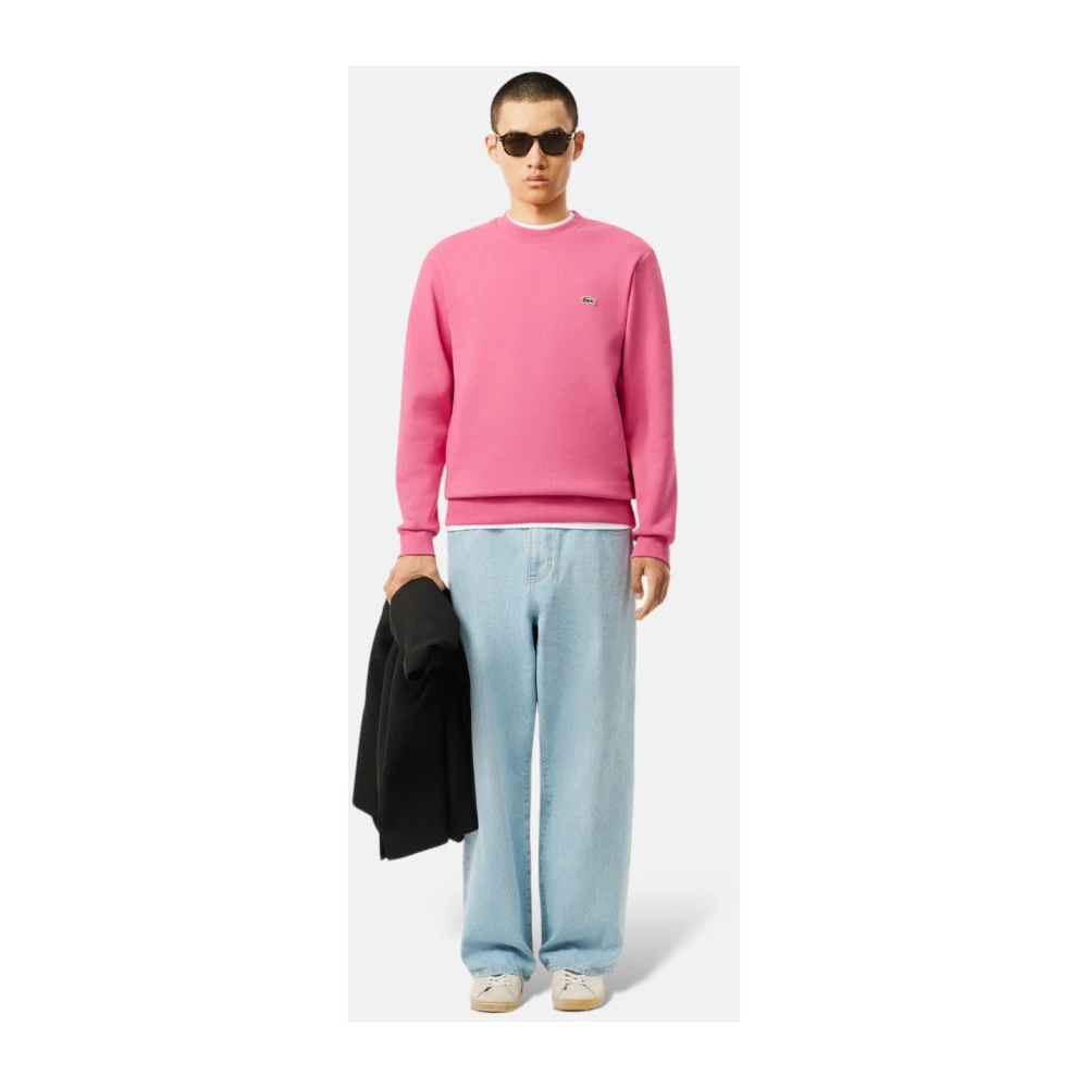 Lacoste Iconisch Sweatshirt met Krokodil Logo Pink Heren