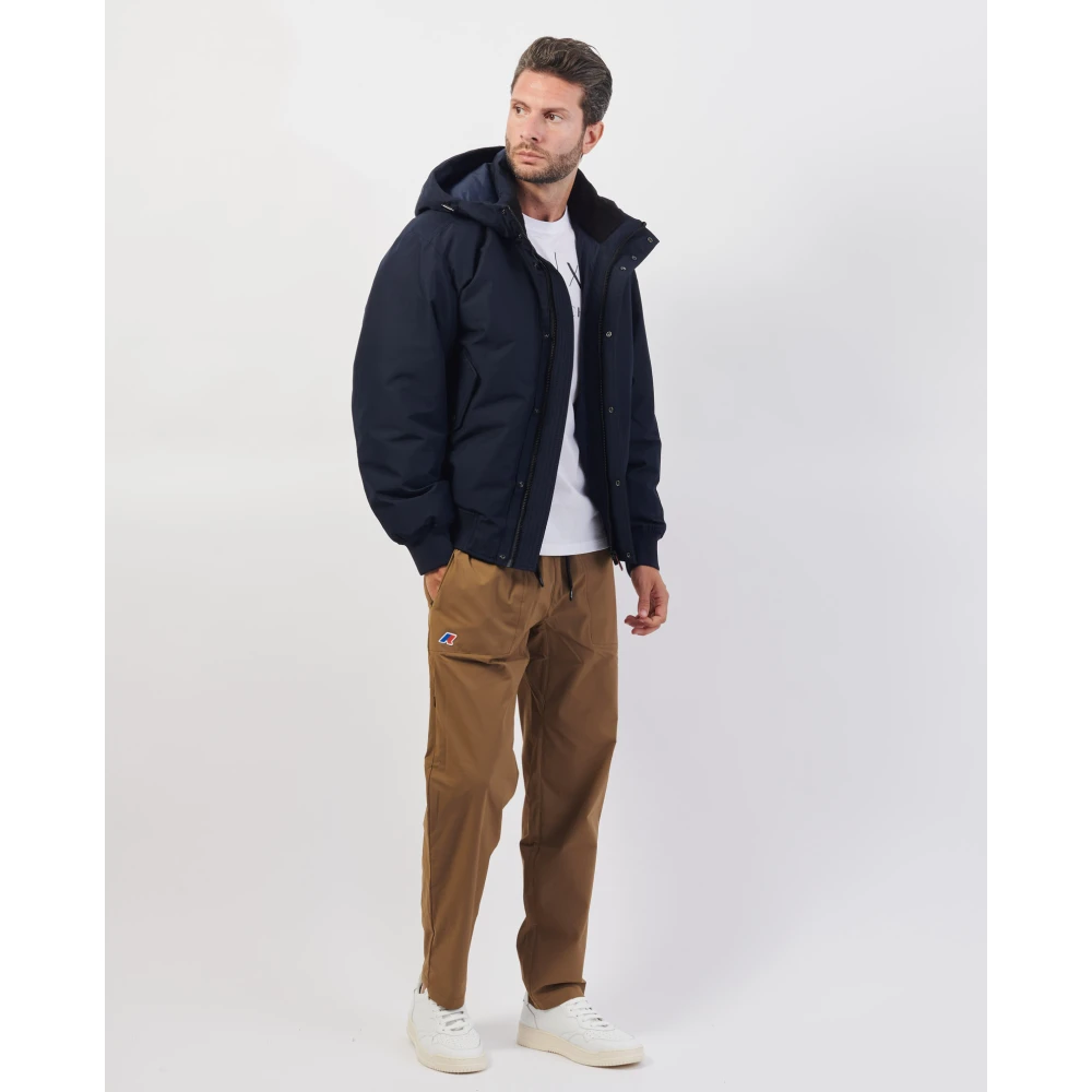 Hugo Boss Blauwe Waterafstotende Parka Ottoman Jas Blue Heren