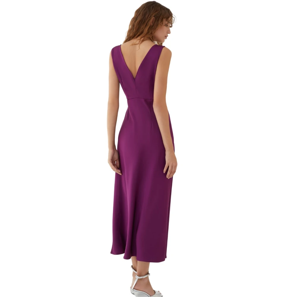 Iblues Elegant Embellished Dress Purple Dames