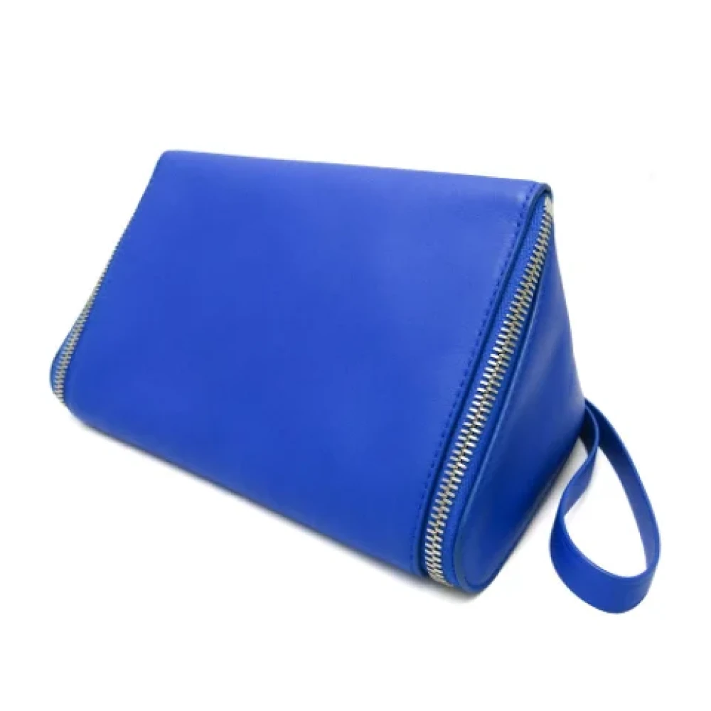 Bottega Veneta Vintage Pre-owned Leather clutches Blue Dames