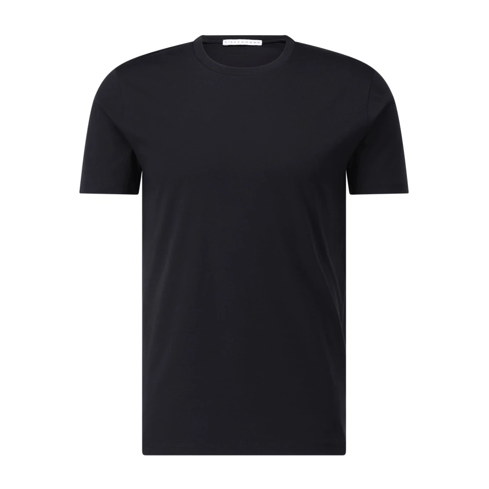 Kiefermann Katoenen T-shirt met klassiek design Black Heren