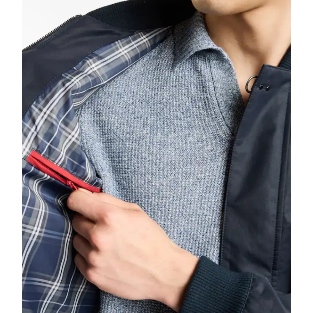 Fay Blauwe Varsity Stijl Bomberjack Blue Heren