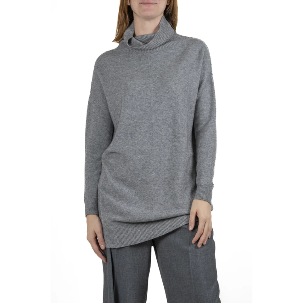 Manila Grace Korte Jurk Aw24 Gray Dames