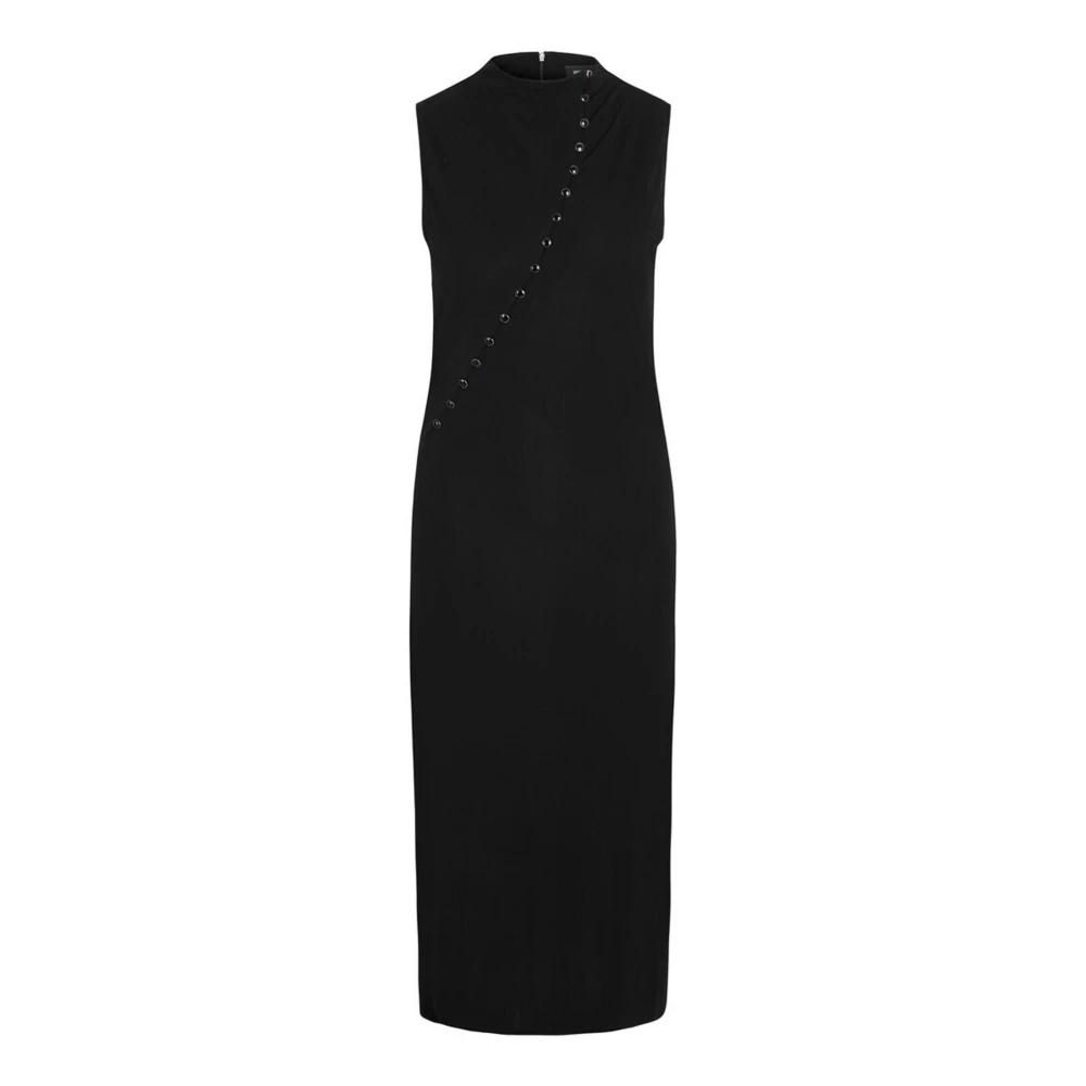 Bruuns Bazaar Zwarte Birchbbdanas Jurk met Knopen Black Dames