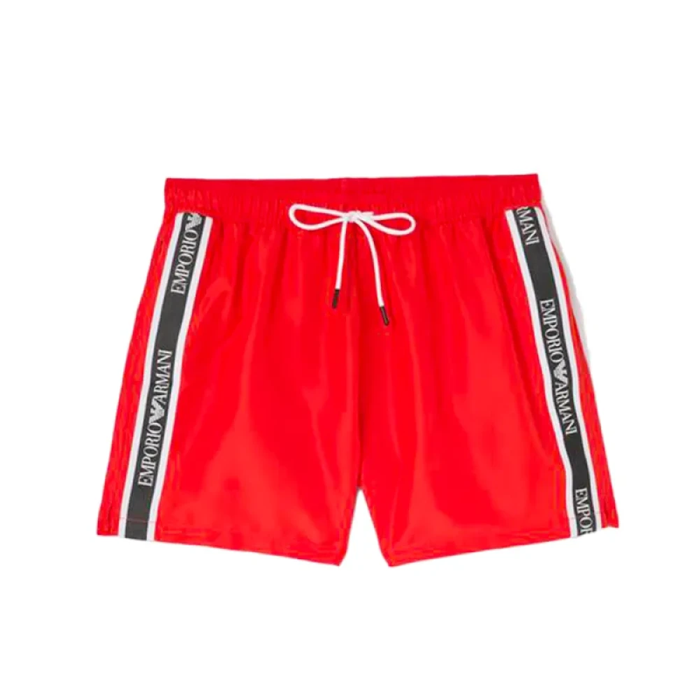 Emporio Armani Mannelijk Rood Eagle Line Zwemkleding