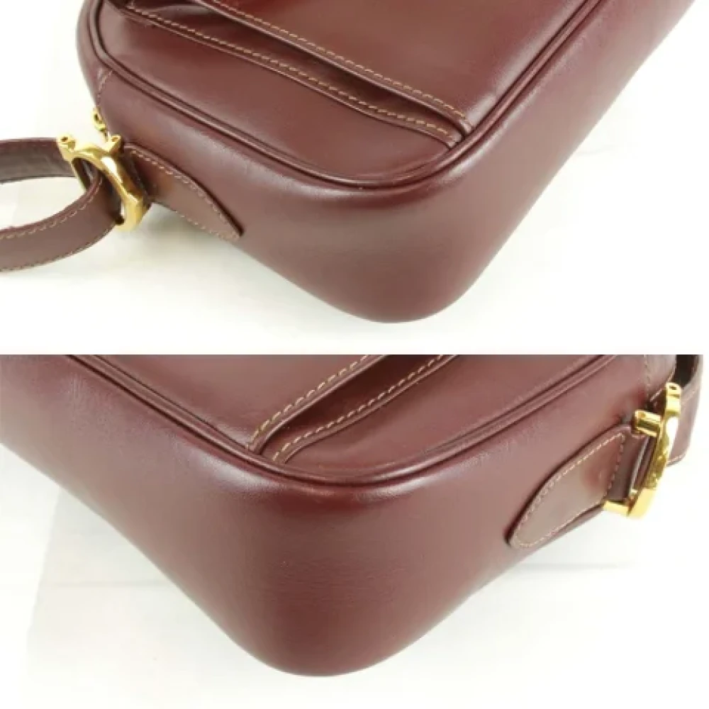 Cartier Vintage Pre-owned Leather shoulder-bags Red Dames