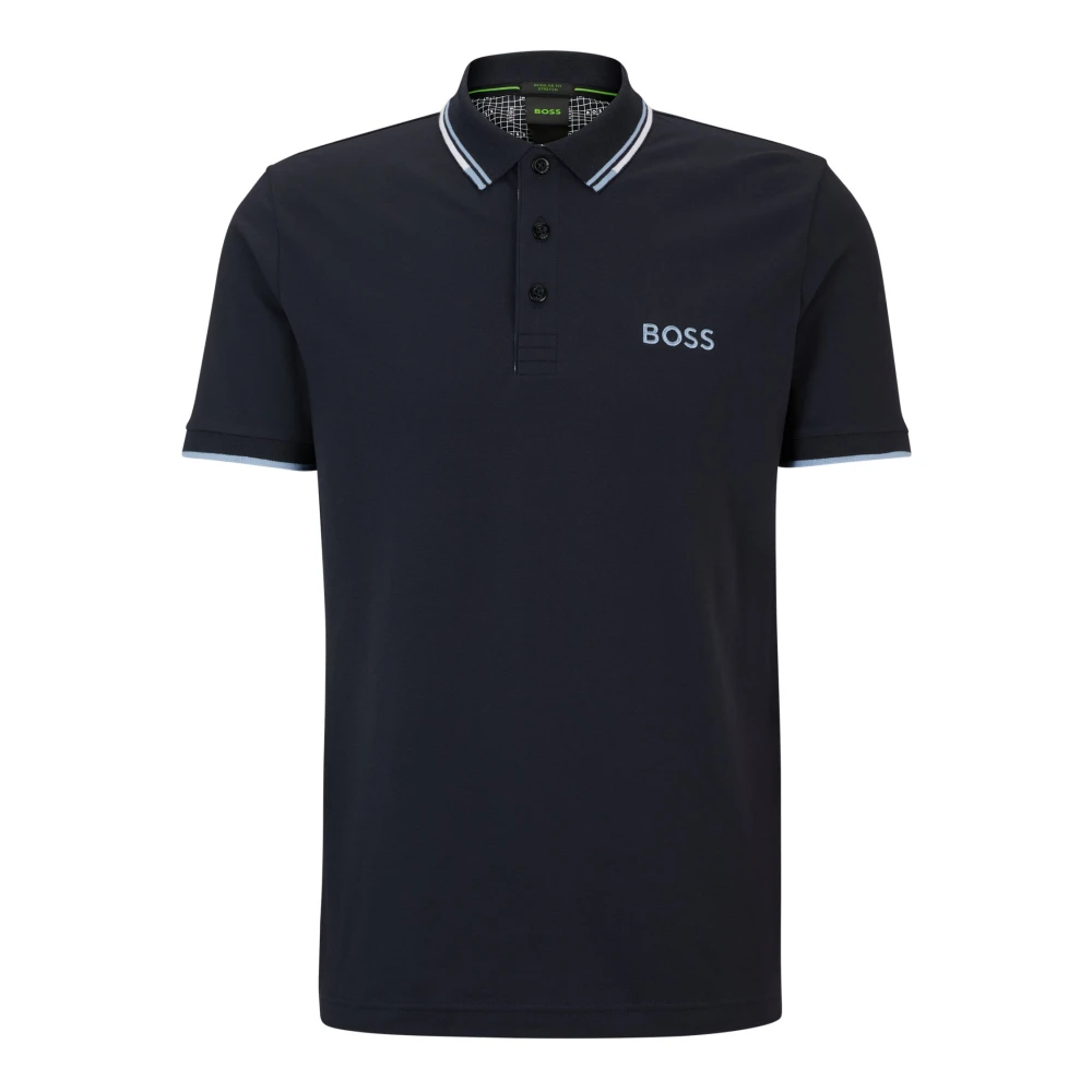 Hugo Boss Premium Kwaliteit Golf Polo Shirt Blue Heren