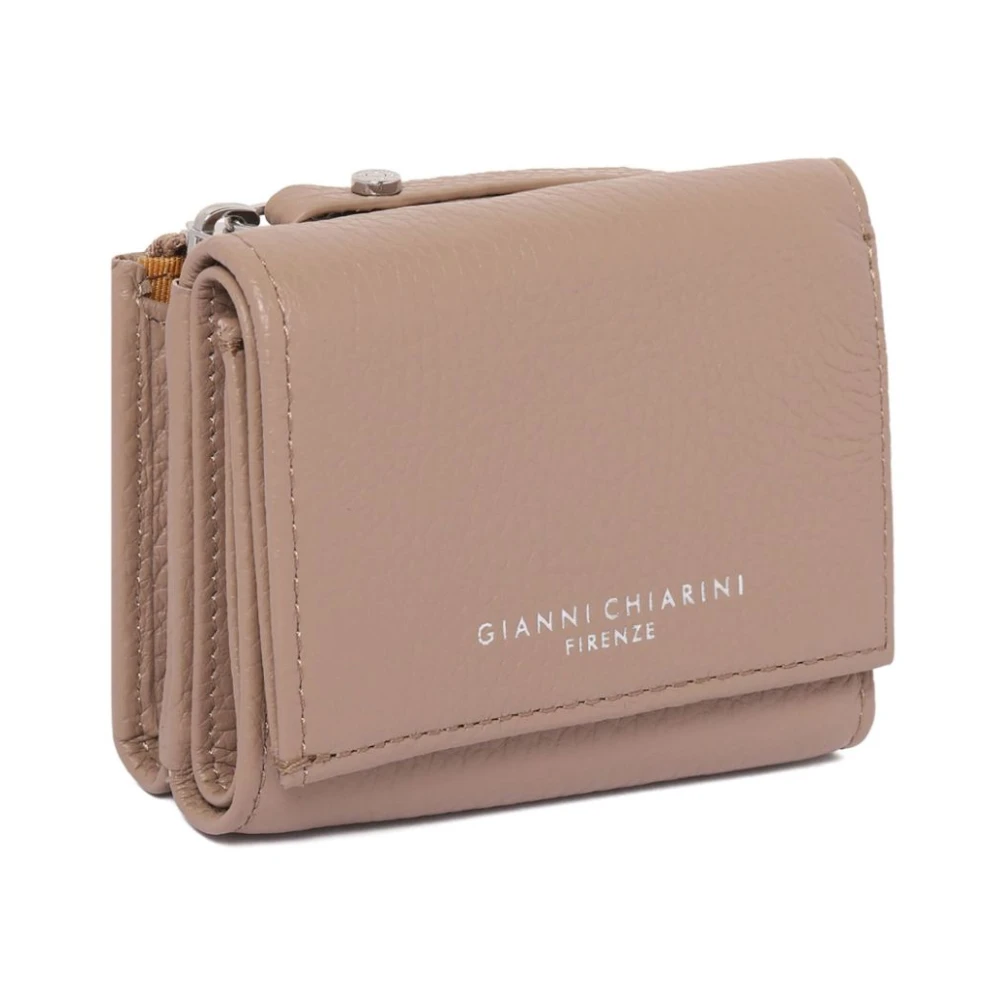 Gianni Chiarini Amandel Beige Lederen Bifold Tas Beige Dames