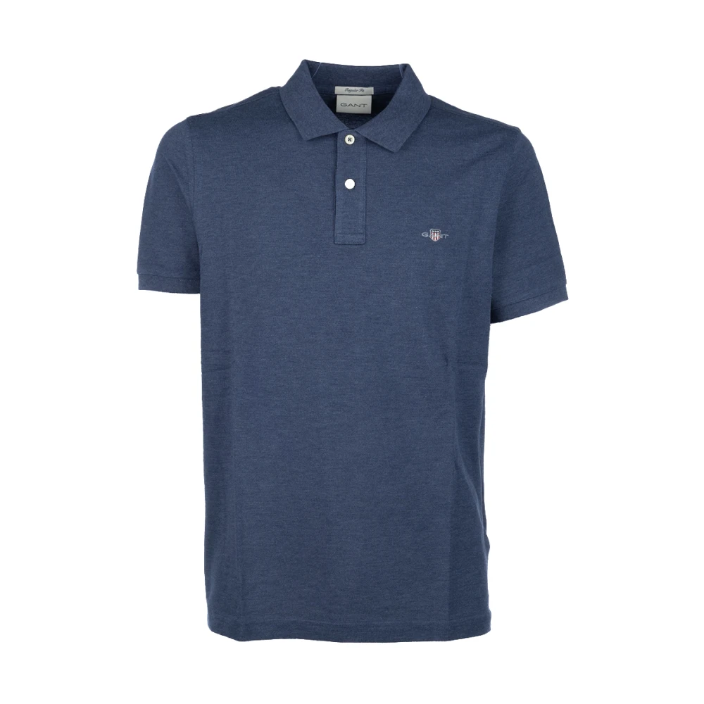 Gant Klassiek Polo Shirt voor Mannen Blue Heren