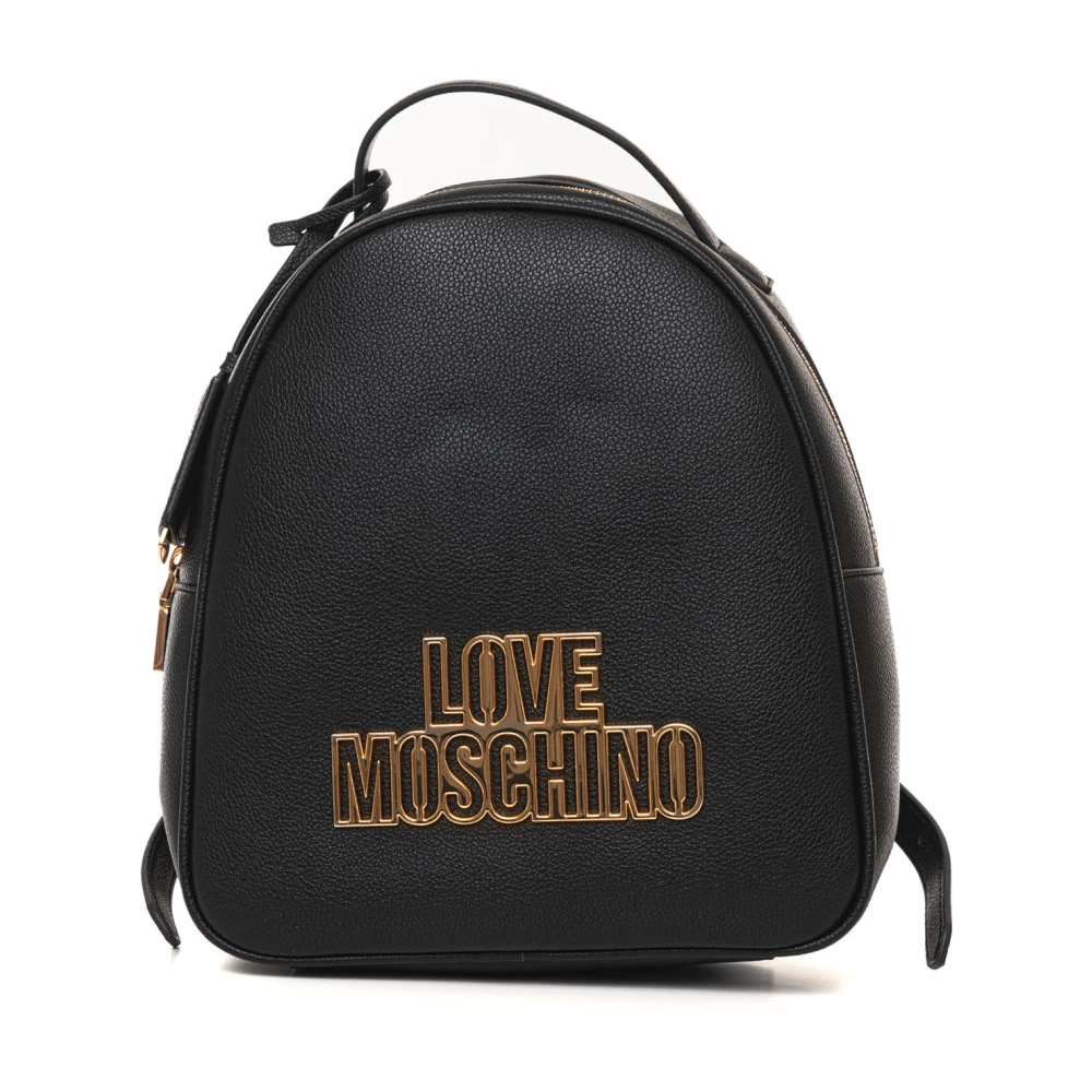 Love Moschino Stijlvolle Rugzak met Verstelbare Banden Black Dames