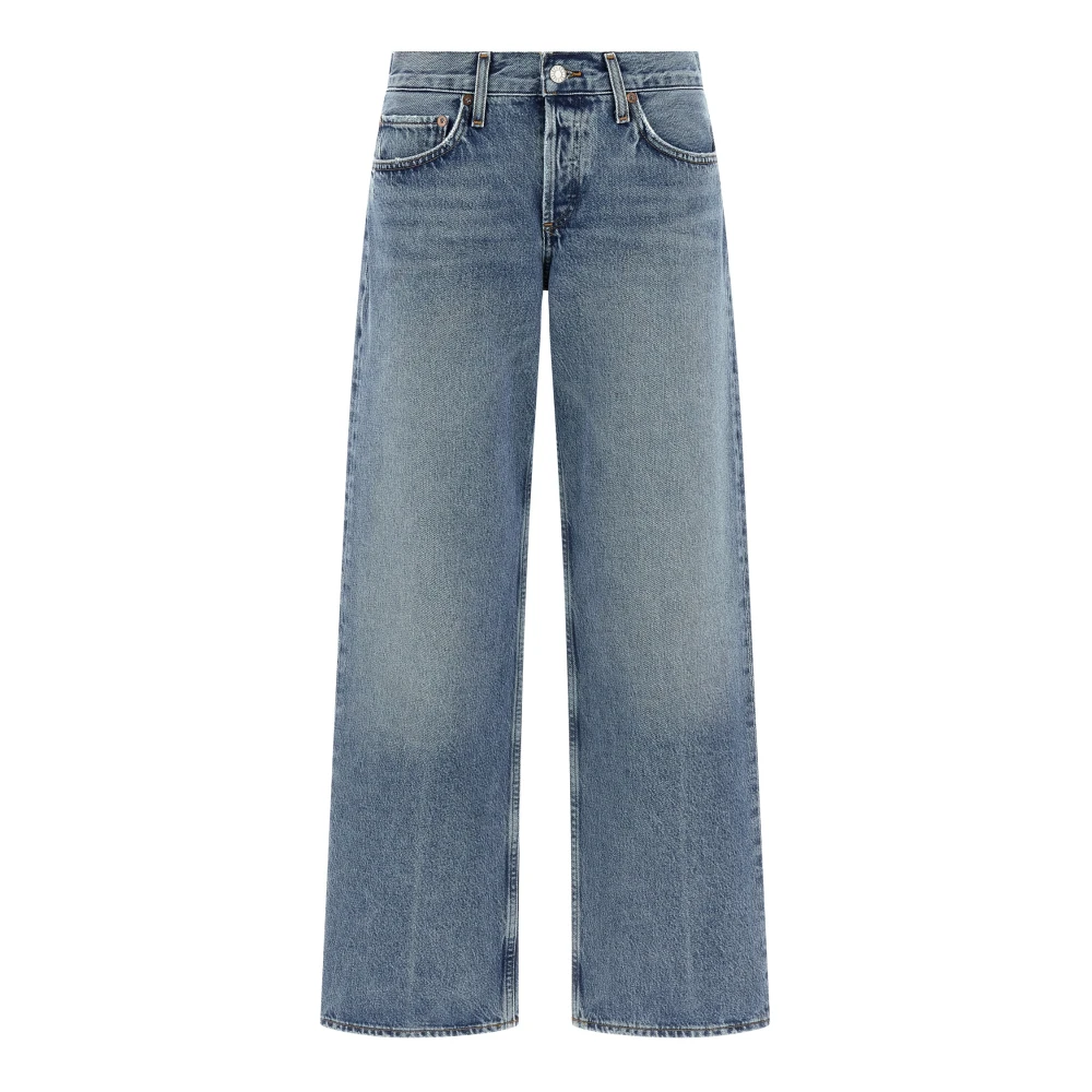 Agolde Women's Blue Low Rise Loose Jeans