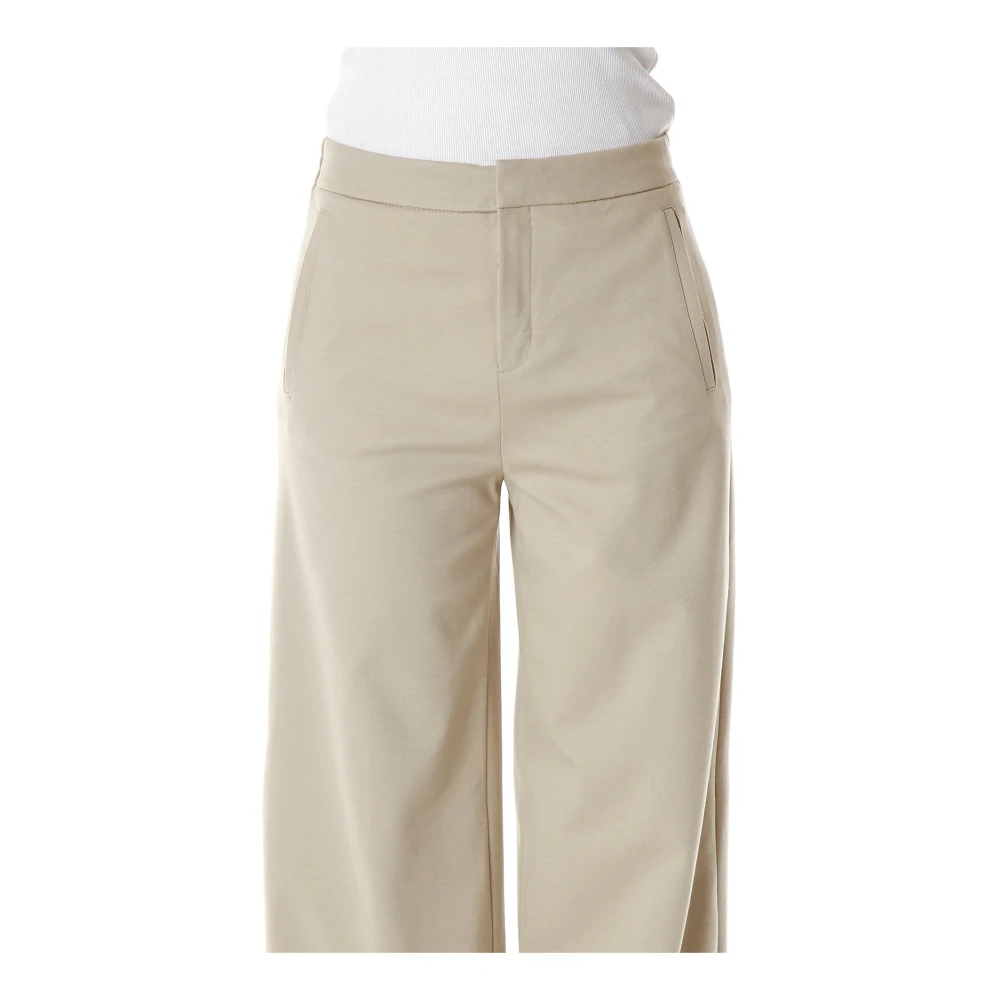 drykorn Barrel Leg Mid Waist Pants Beige Dames