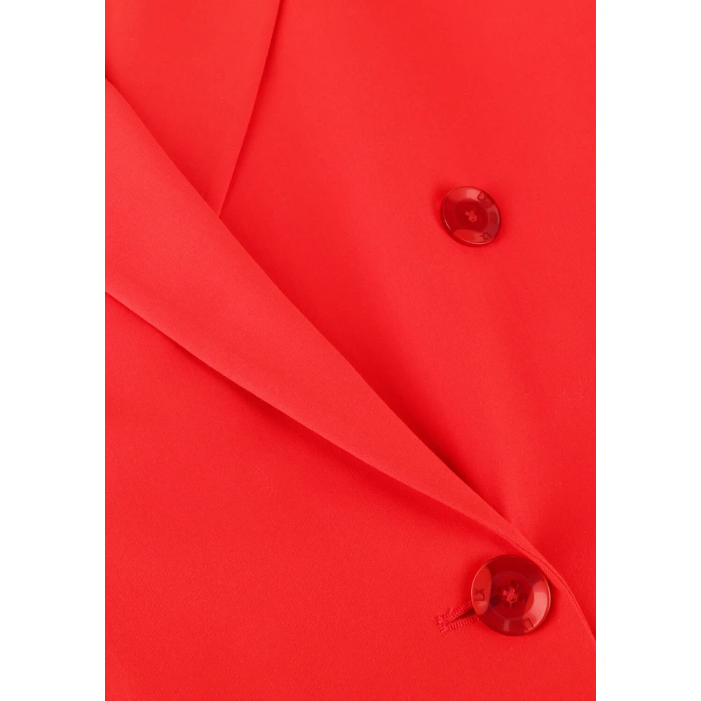 Alix The Label Rode Oversized Geweven Blazer Red Dames