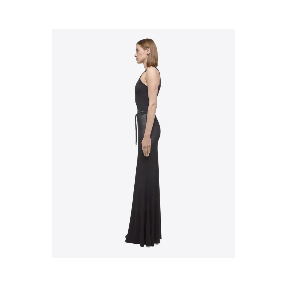 Helmut Lang Doorschijnende Gelaagde Trompet Rok Black Dames
