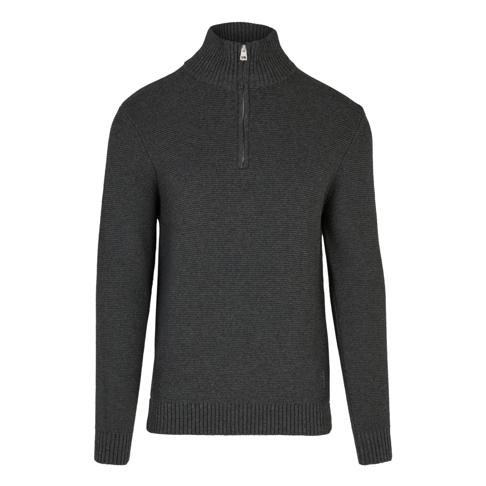 Bomboogie Hombre Gris - Suéter Con Cuello Alto Y Cremallera - Knitwear - S
