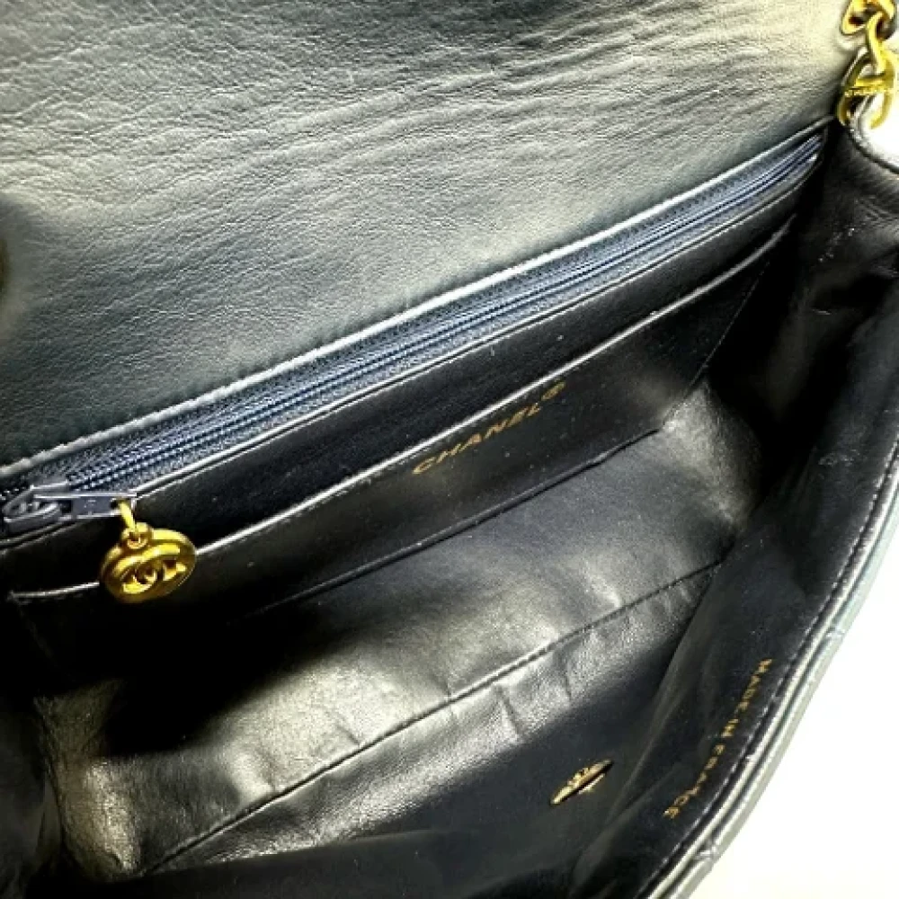 Chanel Vintage Pre-owned Leather chanel-bags Blue Dames
