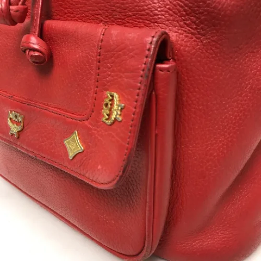 MCM Pre-owned Leather shoulder-bags Red Dames