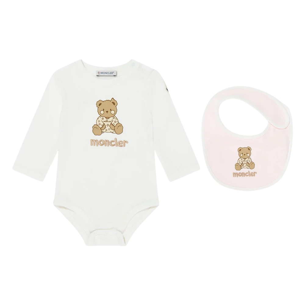 Moncler Teddy Bear Bodysuit Set - Female - Kids Sets - Pink - 9 M - Kids
