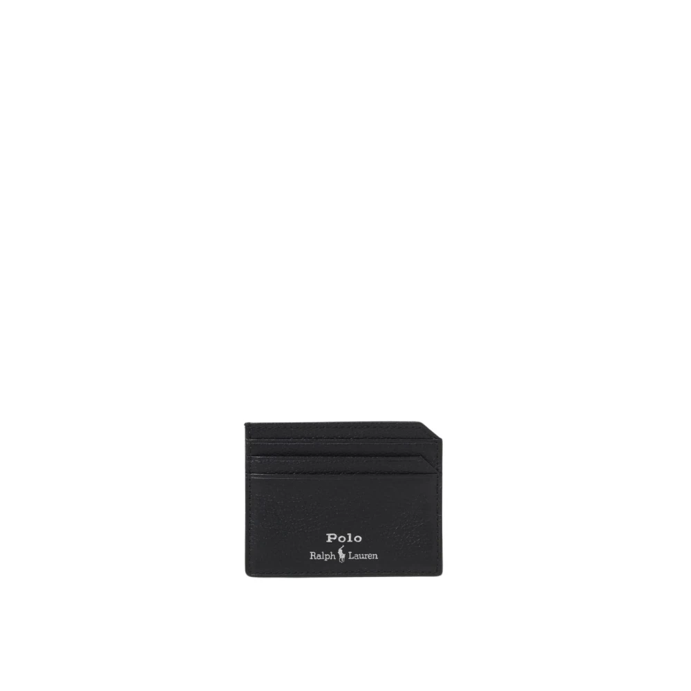 Polo Ralph Lauren Men's Black Leather Card Holder Wallet