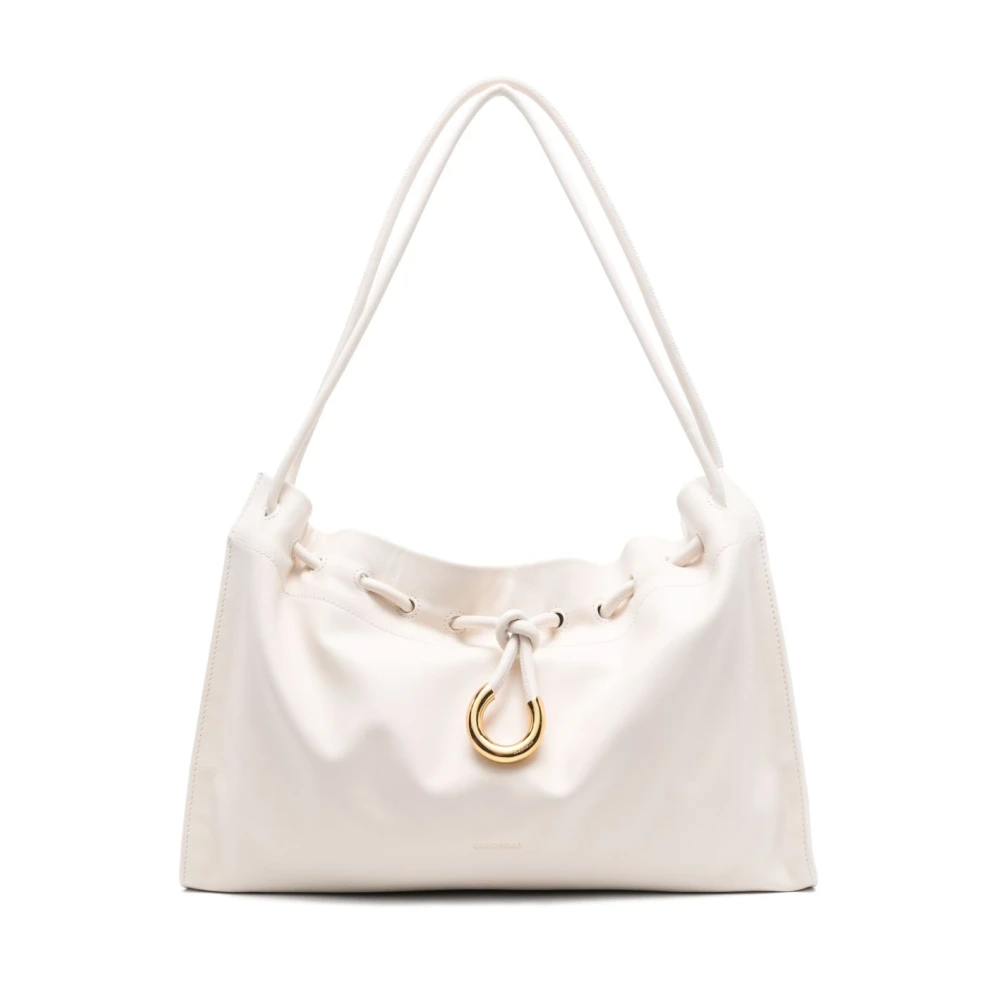 Coccinelle Women's White Shoulder Bags, One Size, Handbag With Magnetic Fastening