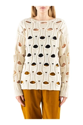 Tela Round-neck Knitwear Vit XS