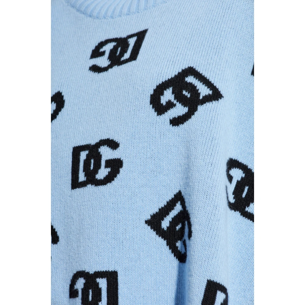 Dolce & Gabbana Turtleneck met Logo Blue Dames