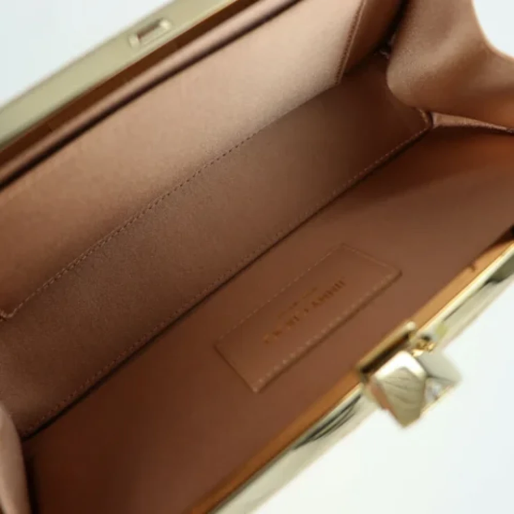 Jimmy Choo Pre-owned Fabric shoulder-bags Beige Dames