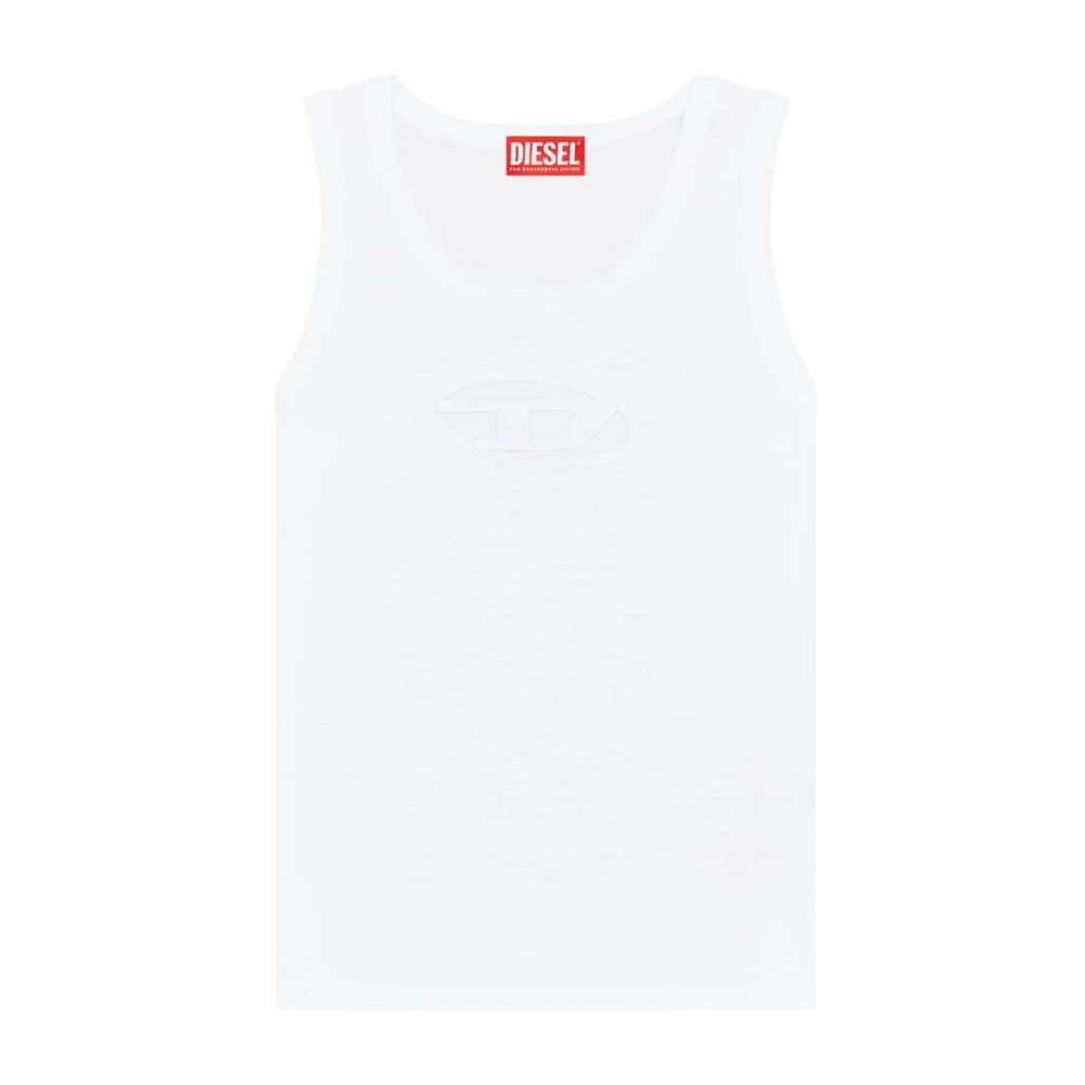 Diesel Witte T-shirts en Polos White Dames