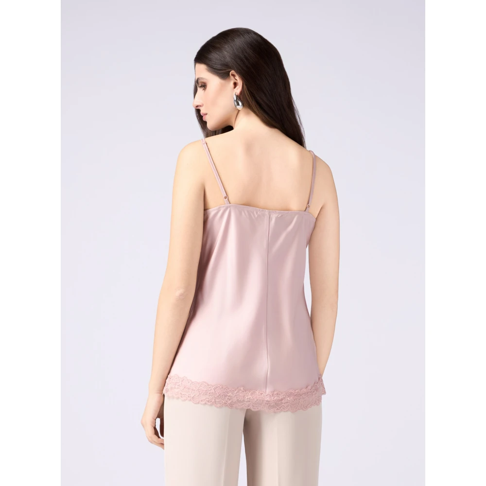 Oltre Top lingerie in satijn en kant Pink Dames