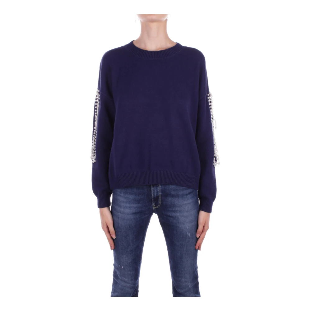 Liu Jo Blauwe Sweater met Cut-Out Details Blue Dames
