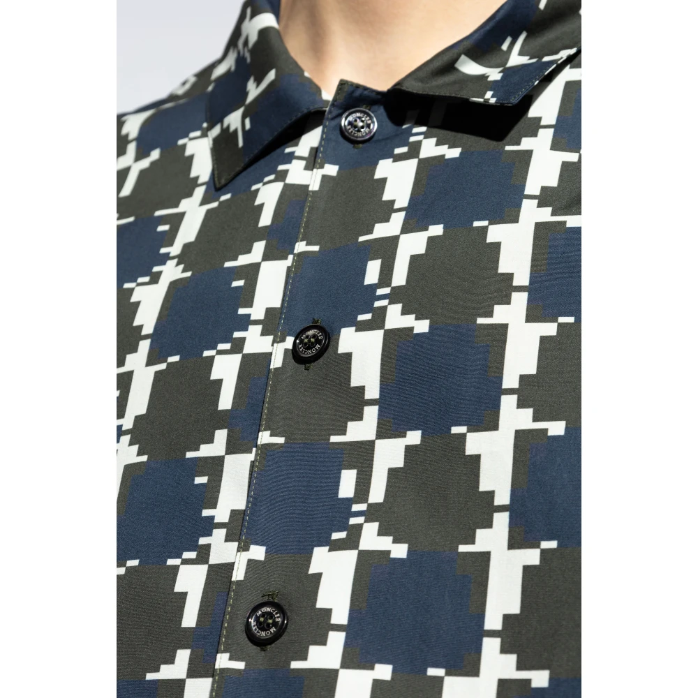 Moncler Kortemouwenshirt Blue Heren