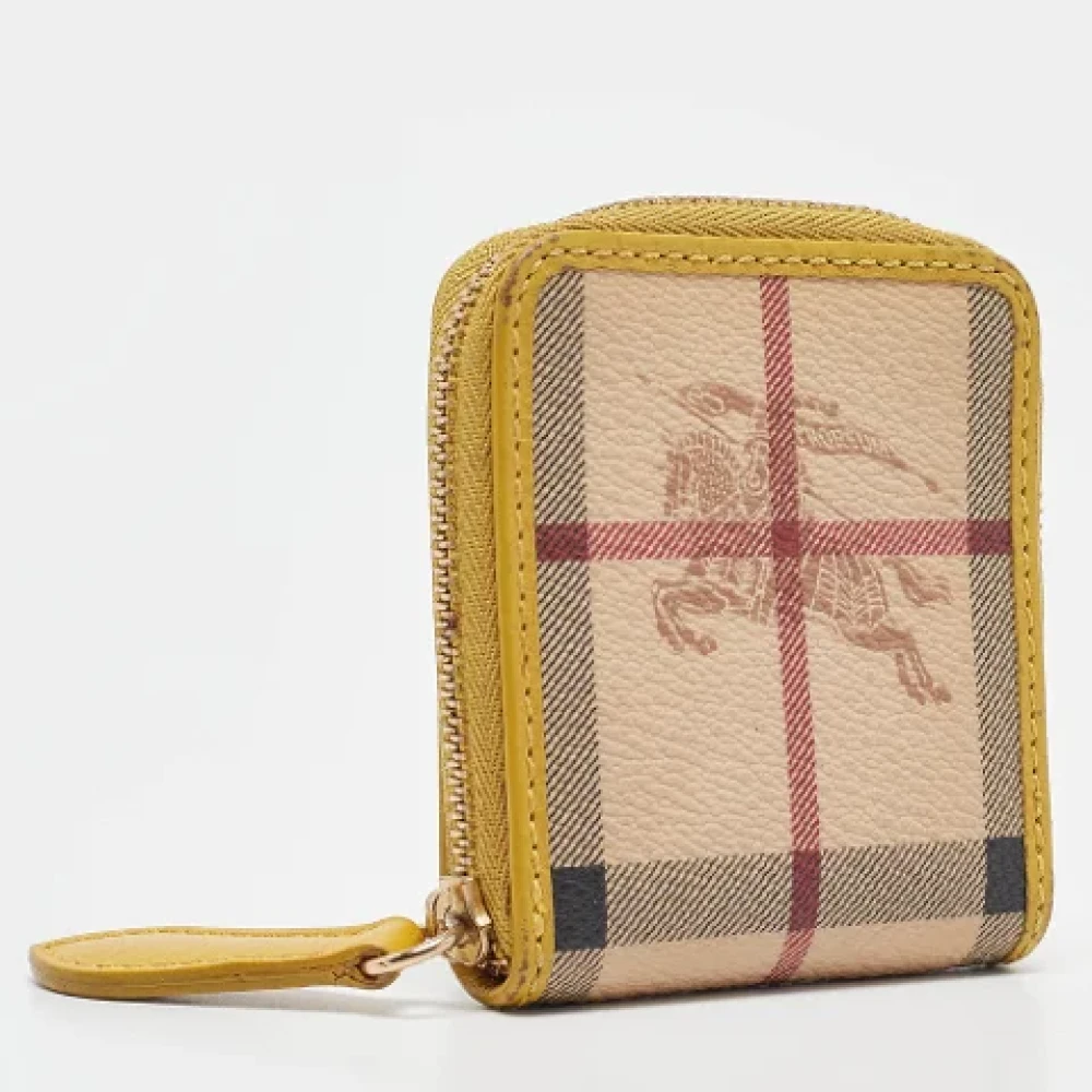 Burberry Vintage Pre-owned Leather wallets Beige Dames
